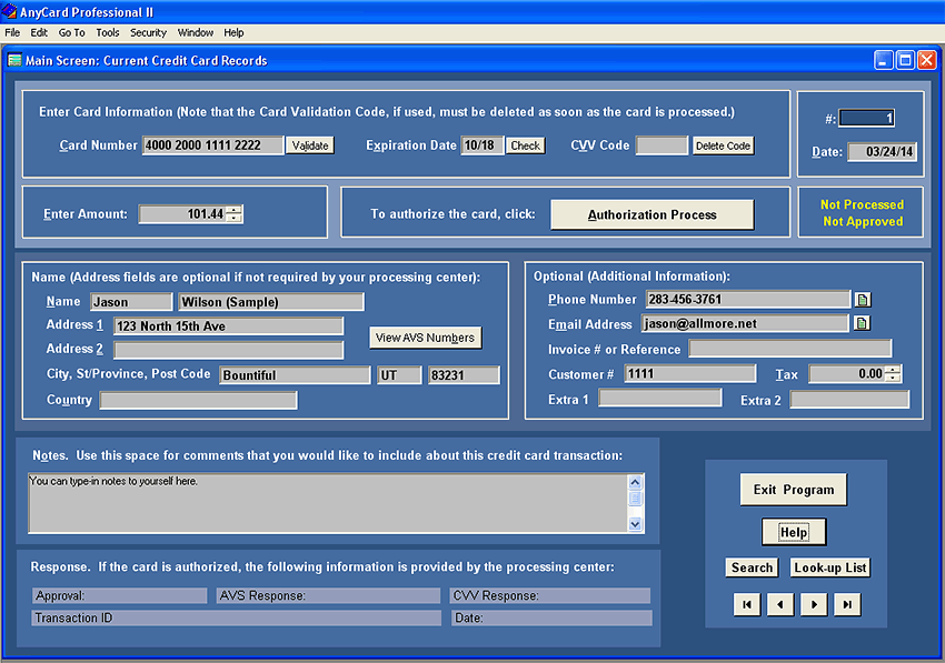 Screenshot for AnyCard Pro II: Credit Card Processing 5.5