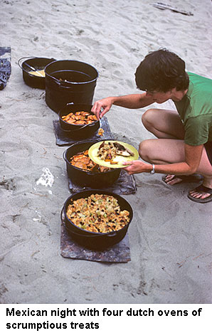 Four Dutch oven with scrumptious Mexican food delights