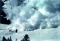 Dust Cloud Proceeding an Avalanche