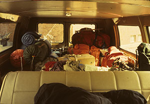 Off on a Trip: Back of Van 