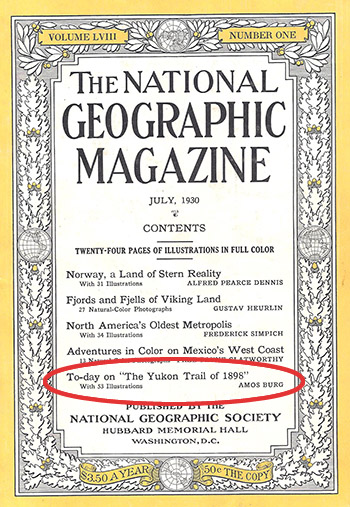 Amos Burg's 1930 National Geographic Article
