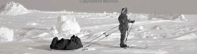 Dick Griffith on His Skis in the Arctic