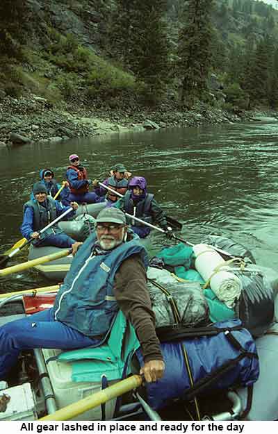 Gear lashed to the boat