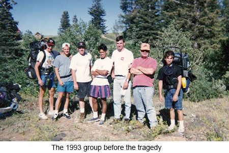 The 1993 Kolob Canyon group before the tragedy