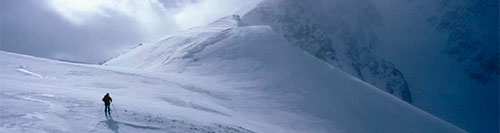 Joe Leonard Photo of a Winter Ascent of Castle Peak, White Clouds Mountains, Idaho (1982)