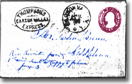 Envelope Carried by Thompson