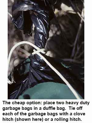 Tying off garbage bags