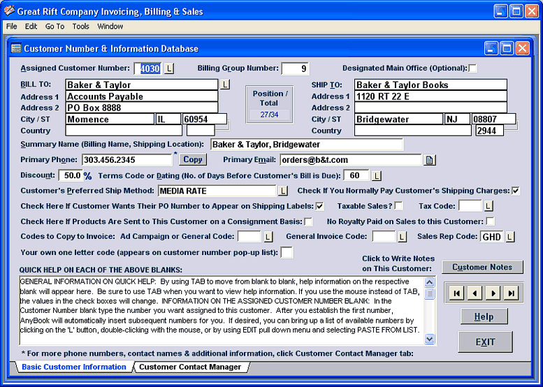 Billing Statement