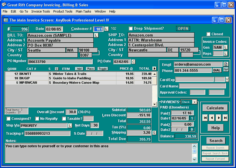 AnyBook V: Publisher's Business Kit Screenshot