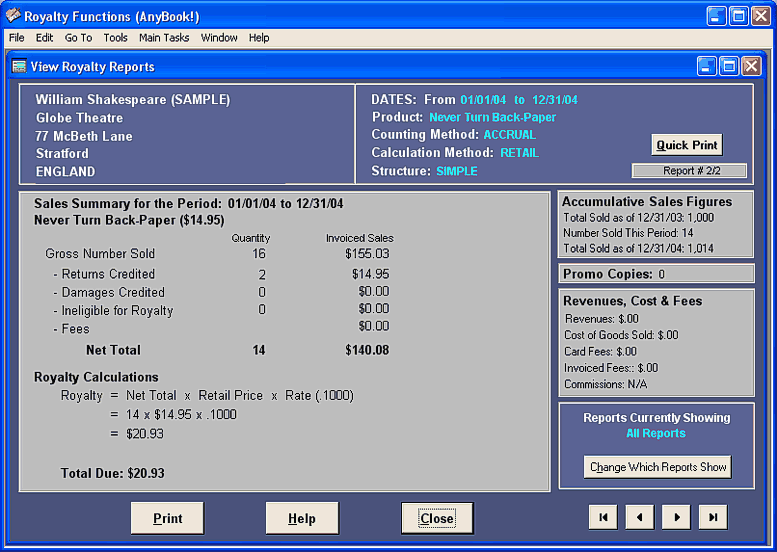 Billing Statement