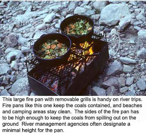 Minimal Impact: Use of Fire pan