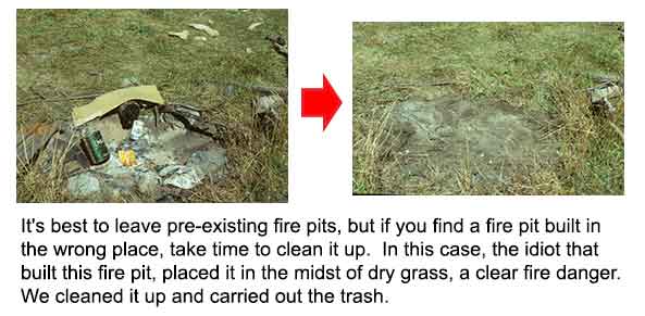 Minimal Impact: Cleaning up a fire pit