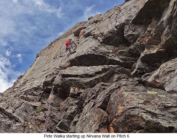 Pete Walka on Nirvana Wall - Storm Pt. - Tetons