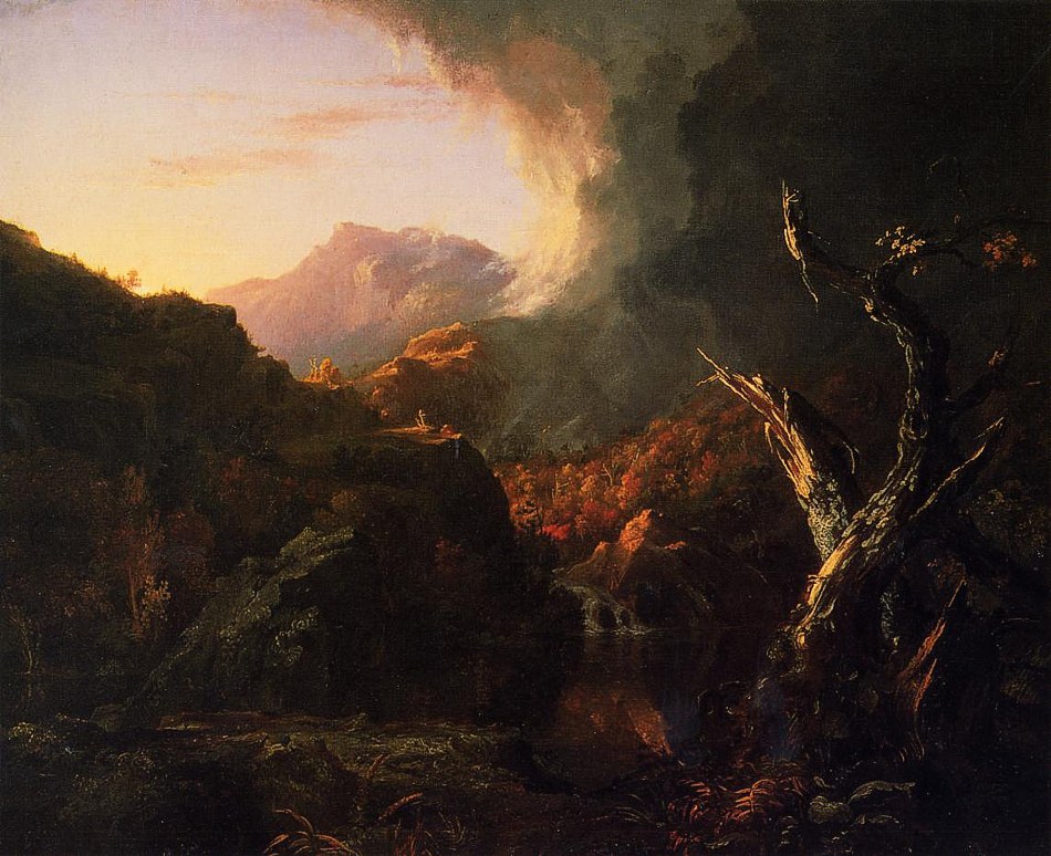 Thomas Cole: Landscape With Tree Trunks